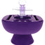 Purple Hemper IsoPlex concentrate station with matching carb cap and glass reservoir sitting on flared pedestal silicone base.