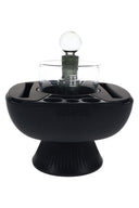 Black Hemper IsoPlex cleaning station with clear glass ISO cup and smoky carb cap set into heat-resistant silicone organizer.