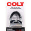 Colt Snug Tugger dual support ring in retail blister pack, black ring with “COLT” branding and CalExotics logo