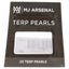 MJ Arsenal clear 2 mm terp pearls in black retail pouch, shown in front packaging view