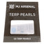 MJ Arsenal light blue 2 mm terp pearls in black retail pouch, shown in front packaging view
