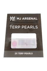 MJ Arsenal pink 2 mm terp pearls in black retail pouch, shown in front packaging view