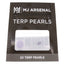 MJ Arsenal purple 2 mm terp pearls in black retail pouch, shown in front packaging view