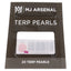 MJ Arsenal red 2 mm terp pearls in black retail pouch, shown in front packaging view