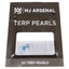 MJ Arsenal light blue 4 mm terp pearls in black retail pouch, shown in front packaging view