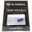 MJ Arsenal dark blue 6 mm terp pearls in black retail pouch, shown in front packaging view