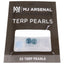 MJ Arsenal light blue 6 mm terp pearls in black retail pouch, shown in front packaging view