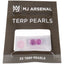 MJ Arsenal pink 6 mm terp pearls in black retail pouch, shown in front packaging view