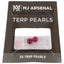 MJ Arsenal red 6 mm terp pearls in black retail pouch, shown in front packaging view