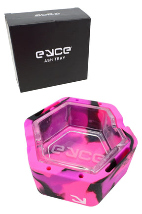 Eyce ProTeck ashtray with retail packaging shown front-facing for countertop display and smoke shop accessory sales