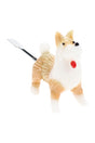 Empire Glassworks Corgi dabber side profile with tan glass dog body and slim tool tip