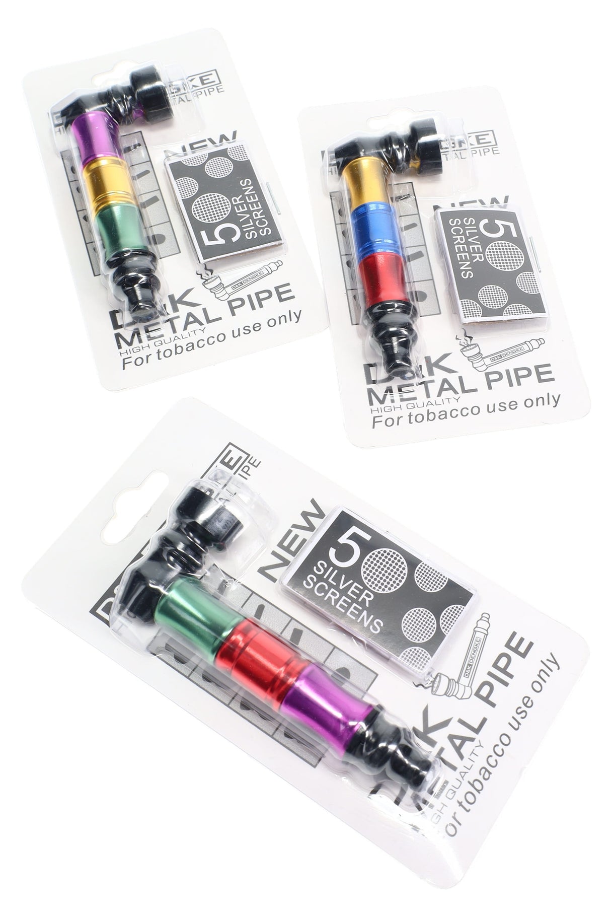 Multicolor Metal Pipe Gift Set with Screens - MP265