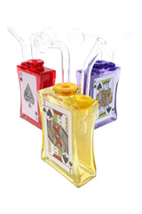 Colored Glass Poker Card Oil Burner Rig “High Roller” – Assorted Colors – US-Made