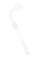 Clear 14.5 mm GoG oil burner downstem with frosted joint and straight tube, available in 3″ or 4″ lengths for replacement fit.