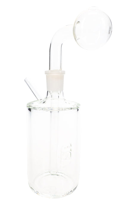 Thick clear glass oil burner rig with 18.8 mm female GoG joint and compact 5.5 inch body