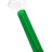 4″ dark-green painted-stem glass oil burner pipe with clear round burner bowl; compact single-piece pipe.
