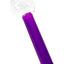 4″ purple painted glass oil burner pipe featuring clear globe bowl and slim straight stem for easy handling.