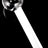 4″ white painted-stem glass oil burner pipe with clear round burner bowl; compact single-piece pipe.