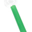 4″ light-green painted glass oil burner pipe with clear sphere bowl and straight tube stem.