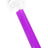 4″ purple painted glass oil burner pipe featuring clear globe bowl and slim straight stem for easy handling.