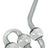 Gray 8″ water dog oil burner pipe highlighting triple-bubble path and angled mouthpiece on white background.