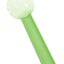 Green 4″ glass oil burner pipe with jumbo round chamber, straight stem, and side opening