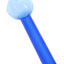 Blue 4″ glass oil burner pipe with jumbo round chamber, straight stem, and side opening