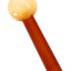 Amber 4″ glass oil burner pipe with jumbo round chamber, straight stem, and side opening