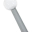 Smoke gray 4″ glass oil burner pipe with jumbo round chamber, straight stem, and side opening