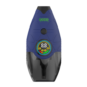 Blue Ooze Hover concentrate vaporizer with textured body, digital screen, and protective lower cover