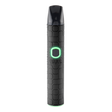 Black Ooze Pinch dry herb vaporizer with textured finish, black mouthpiece, and illuminated button