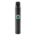 Black Ooze Pinch dry herb vaporizer with textured finish, black mouthpiece, and illuminated button