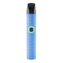 Light blue Ooze Pinch dry herb vaporizer with textured grip, black mouthpiece, and lit power button