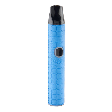 Blue Ooze Pinch dry herb vaporizer with textured body, black mouthpiece, and portable handheld shape
