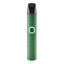 Green Ooze Pinch dry herb vaporizer with textured grip pattern, black mouthpiece, and lit display button