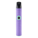 Purple Ooze Pinch dry herb vaporizer with textured body, black mouthpiece, and glowing control button