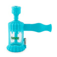Aqua teal Ooze Clobb hybrid water pipe with bowl attachment and clear front viewing chamber