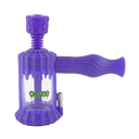 Ultra purple Ooze Clobb hybrid water pipe with molded silicone body and clear glass chamber