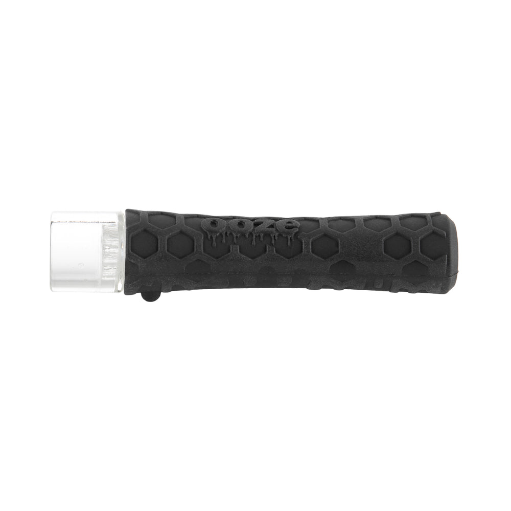 Black Ooze Piper 2-in-1 pipe attached to branded lanyard for easy portable carrying