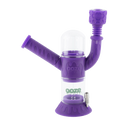 Ultra purple Ooze Cranium hybrid water pipe with skull-inspired body and clear glass chamber