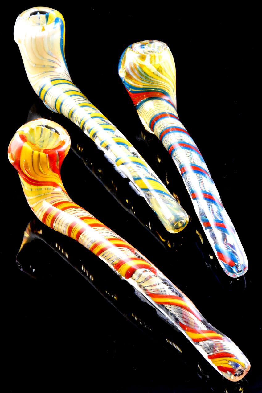 Long Color Changing Sherlock Glass Pipe - P0998