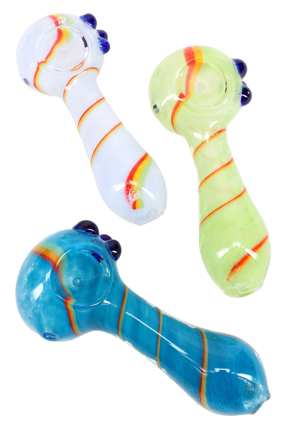 4" Striped Frit Glass Pipe - P1080
