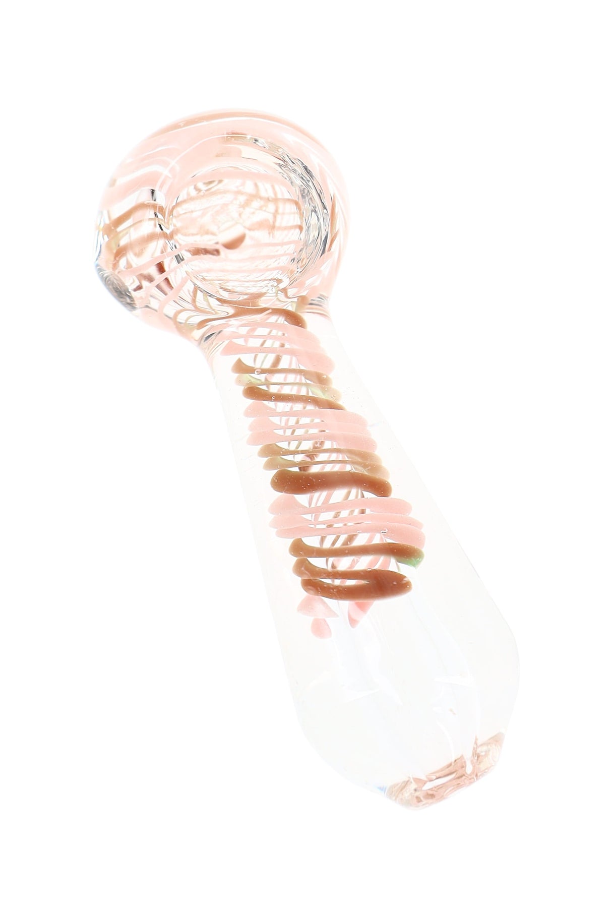 3″ Striped Glass Spoon Pipe “Candy Cane” – Assorted Colors