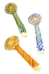 (Assorted Colors) 3.5″ Spiral Fumed Color-Change Glass Pipe