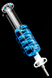 Colorful Fluid Filled Coil Glass Dab Straw - P2828