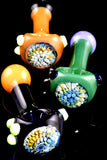 Multicolor Glass Fumed Floral Glass Pipe - P2847