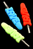 Colorful Word Silicone Dab Straw - P2881