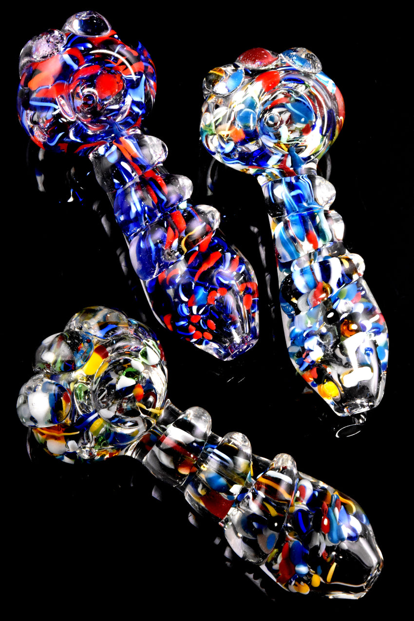 Clear Multicolor Confetti Glass Pipe - P2899