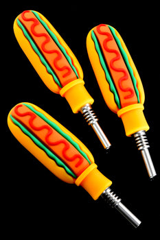 Silicone Hot Dog Dab Straw - P2905