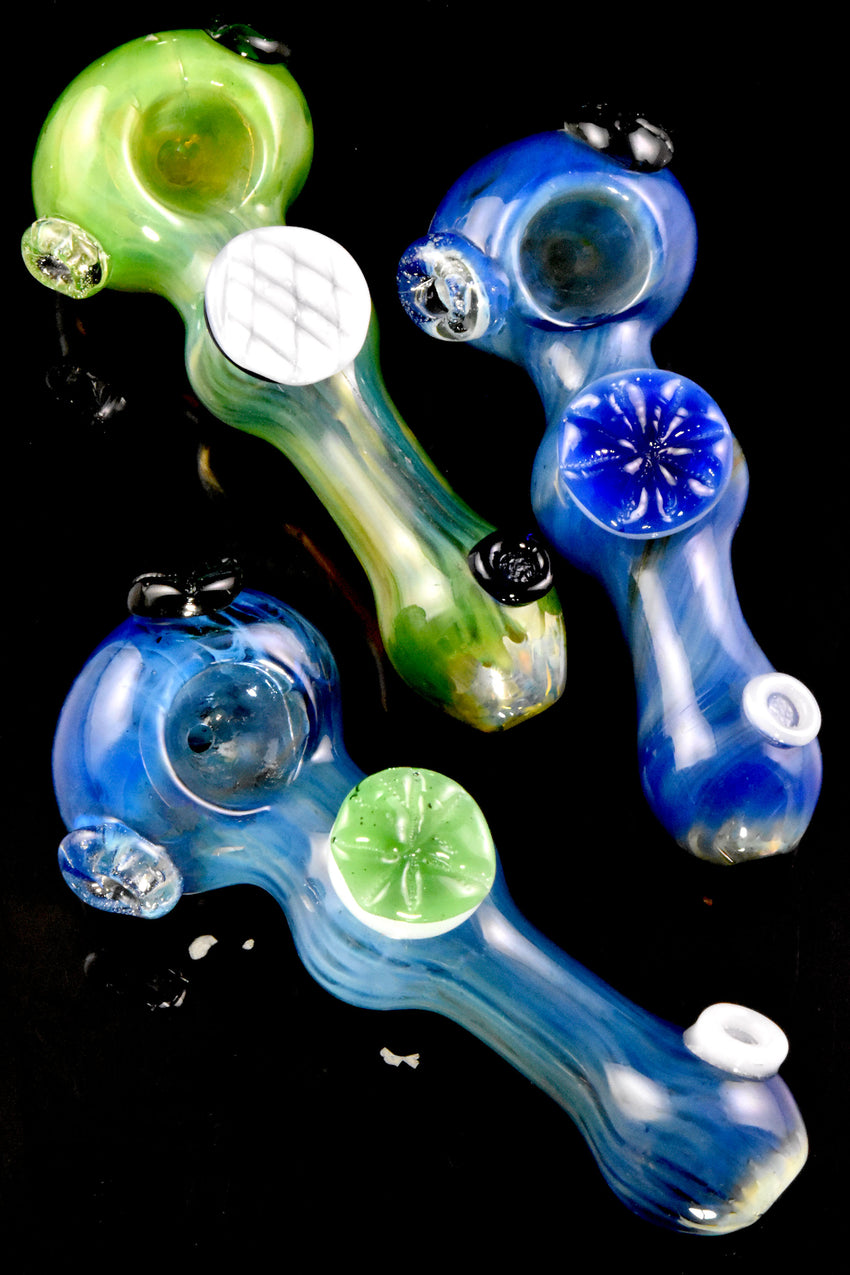 Color Changing Silver Fumed Glass Pipe - P2910